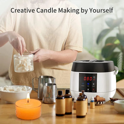 Candle Making Wax Melting Pot,Wax Melter For Candle Making,LED Temperature Display For Adults Beginner,Soy Wax