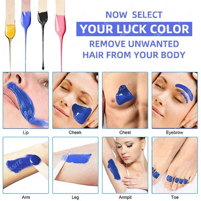 Chauffe-cire professionnel 3 en 1 longue durée, chauffe-cire à la paraffine pour les soins de la peau, double cire