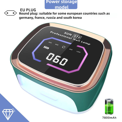 Professional Nail UV LED Lamp Dryer HD Display Smart Wireless Nail Drying Lamp for Fast Dry Curing All Polish Gel Plug-in Use