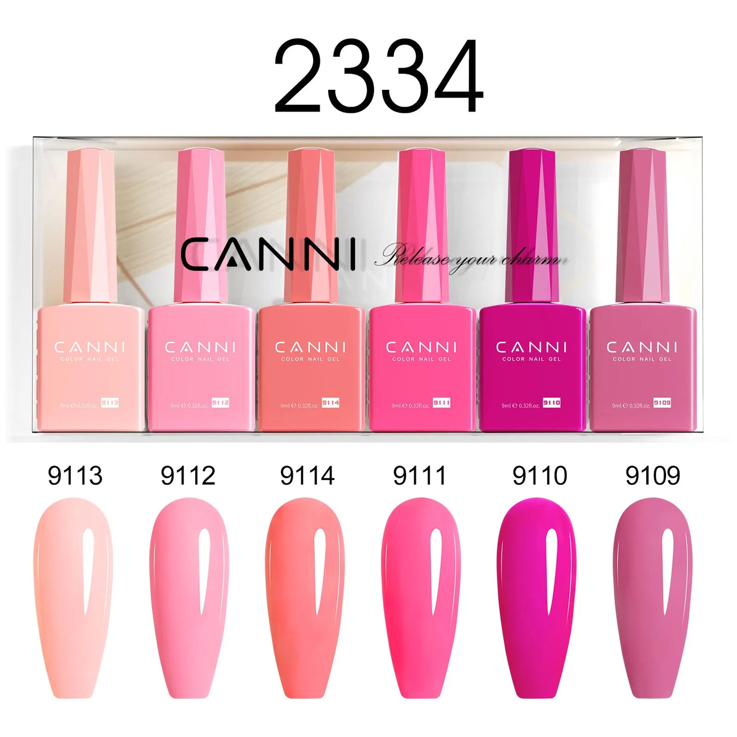 6pcs/kit CANNI HEMA TPO FREE Nail Gel Polish Set Gorgeous Color Semi Permanent Soak off UV LED Gel Nail Varnish Christmas Gift