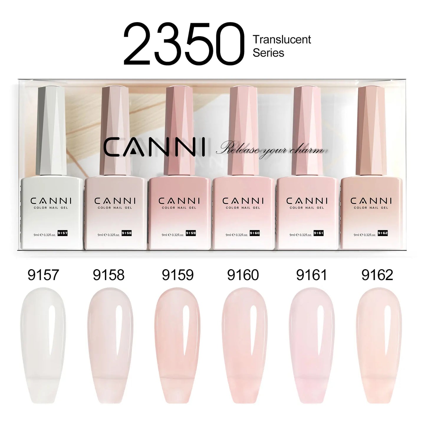 CANNI HEMA TPO FREE 9ml BIAB Colorful Rubber Base Gel UV Construction Quick Builder Nail Gel Polish Kit Self Leveling French Nails