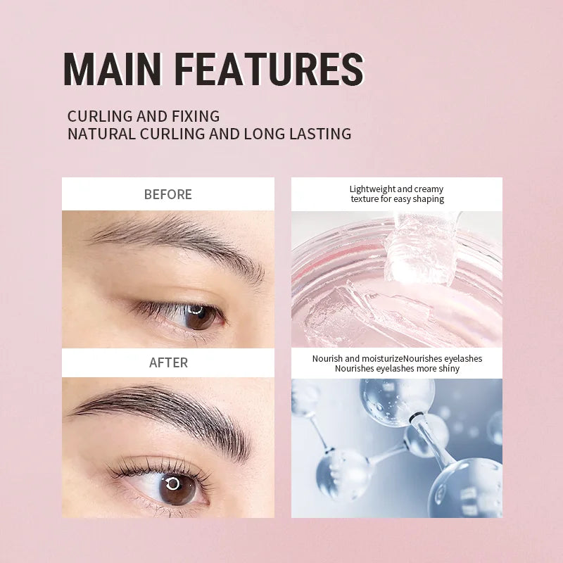 Kit professionnel 2 en 1 pour rehussement les cils et les sourcils, permanente rapide, tenue 6 à 8 semaines, mascara, rehussement de cils, lash lift, outil de maquillage