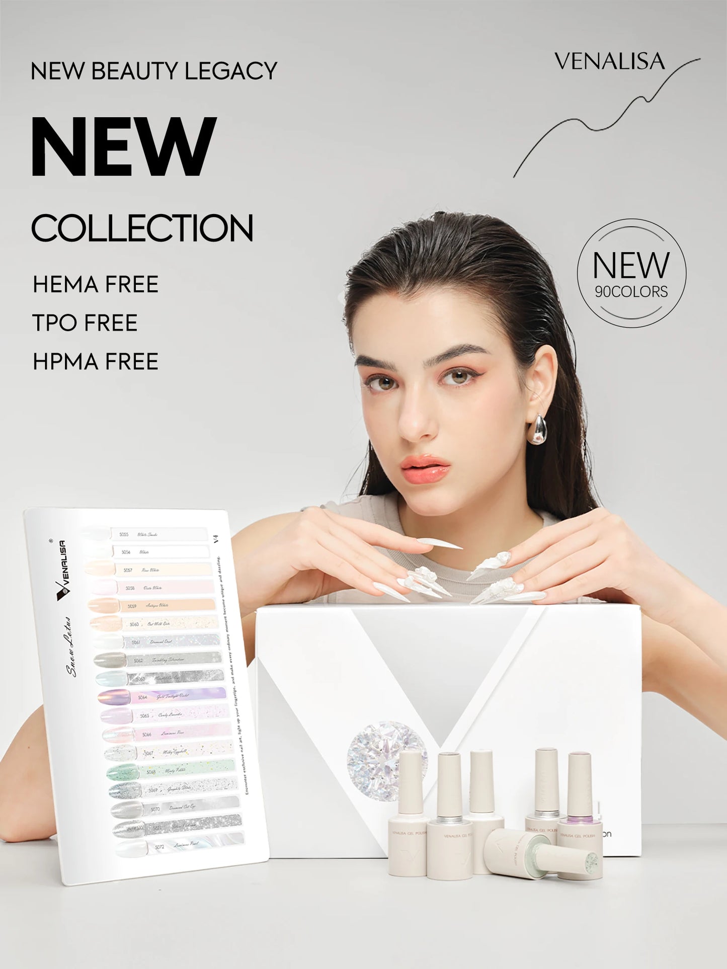 CANNI Hema Free Nail Glue Christmas Decoration Sticker Glue Semi Permanent Soak Off LED UV Nail Gel Polish Red Color Collection