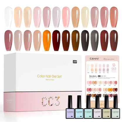 CANNI 30pcs Nail Gel Polish Kit CC Collection FREE TPO/Hema Free Fall Nails  Christmas Gel Varnish Soak Off Semi Permanent Gel Set