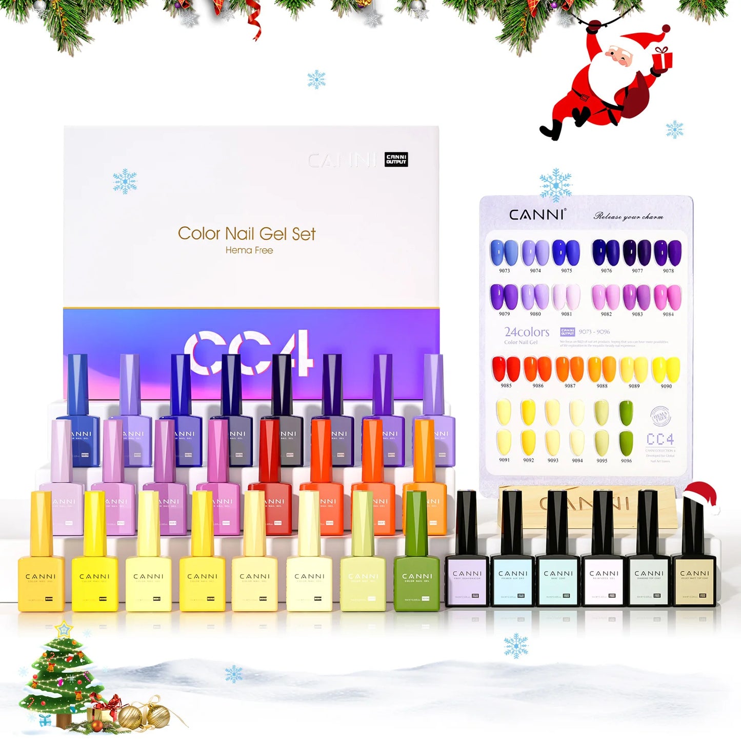 CANNI 30pcs Nail Gel Polish Kit CC Collection FREE TPO/Hema Free Fall Nails  Christmas Gel Varnish Soak Off Semi Permanent Gel Set