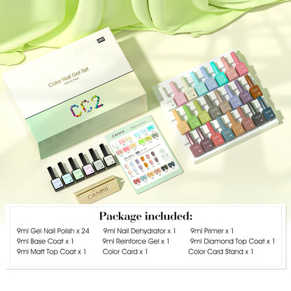 CANNI 30pcs Nail Gel Polish Kit CC Collection FREE TPO/Hema Free Fall Nails  Christmas Gel Varnish Soak Off Semi Permanent Gel Set