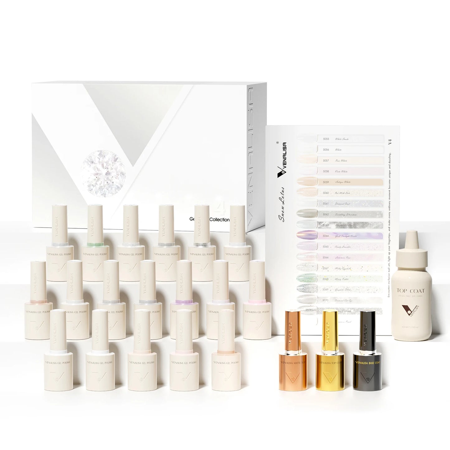 1Set VENALISA V6 Whole Set 10ml HEMA Free TPO Free Vegan Nail Gel Polish Color Display Gel Varnish Nail Maincure Branded Suitcase