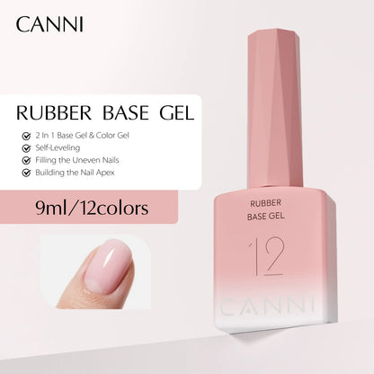 CANNI HEMA TPO FREE 9ml BIAB Colorful Rubber Base Gel UV Construction Quick Builder Nail Gel Polish Kit Self Leveling French Nails
