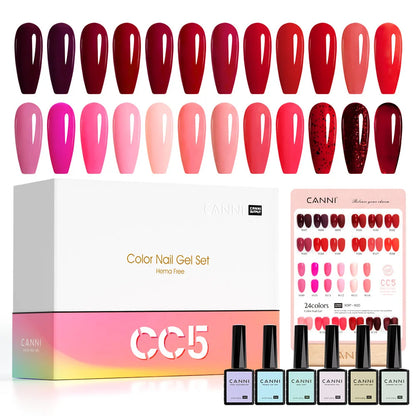 CANNI 30pcs Nail Gel Polish Kit CC Collection FREE TPO/Hema Free Fall Nails  Christmas Gel Varnish Soak Off Semi Permanent Gel Set