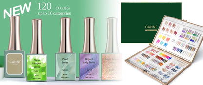 CANNI Hema Free Nail Glue Christmas Decoration Sticker Glue Semi Permanent Soak Off LED UV Nail Gel Polish Red Color Collection