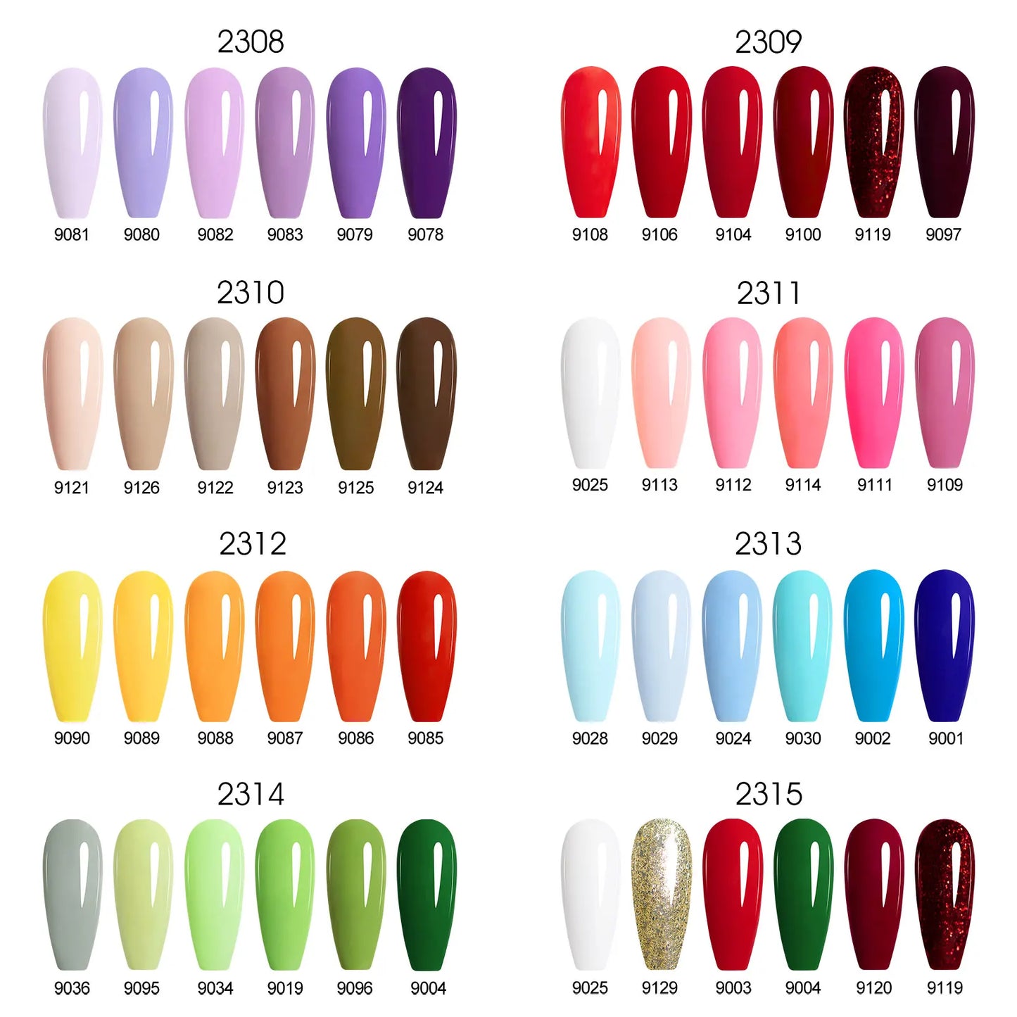 6pcs/kit CANNI HEMA TPO FREE Nail Gel Polish Set Gorgeous Color Semi Permanent Soak off UV LED Gel Nail Varnish Christmas Gift