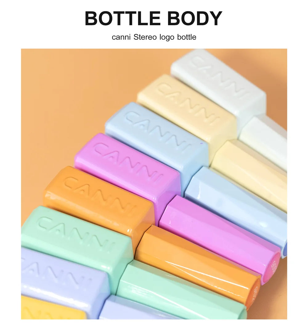 CANNI Hema Free Nail Glue Christmas Decoration Sticker Glue Semi Permanent Soak Off LED UV Nail Gel Polish Red Color Collection