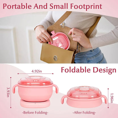 Portable Silicone Wax Warmer 400ML Foldable Wax Heater Hair Removal Wax Machine SPA Body Epilator Paraffin Wax Pot for Travel