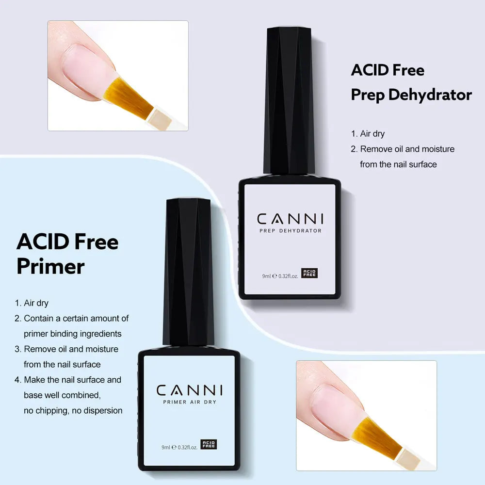 CANNI HEMA TPO FREE 9ml BIAB Colorful Rubber Base Gel UV Construction Quick Builder Nail Gel Polish Kit Self Leveling French Nails