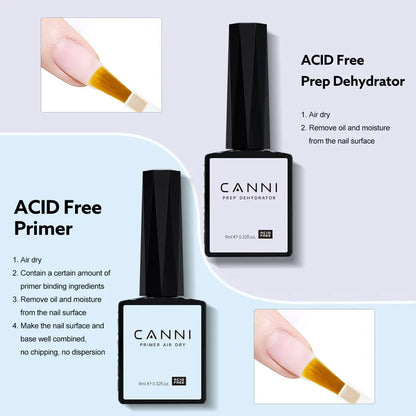 CANNI HEMA TPO FREE 9ml BIAB Colorful Rubber Base Gel UV Construction Quick Builder Nail Gel Polish Kit Self Leveling French Nails