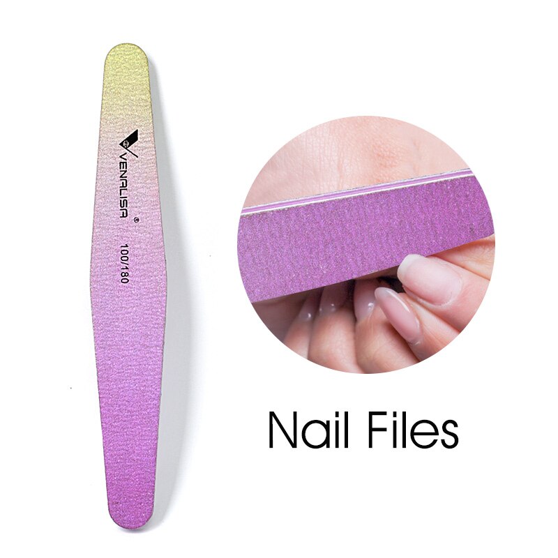 5pcs/set limes Venalisa Nail File Nail Buffer Nail Tool For Manicure Pedicure Gel Polish Cuticle Remover Nail Art Accessories