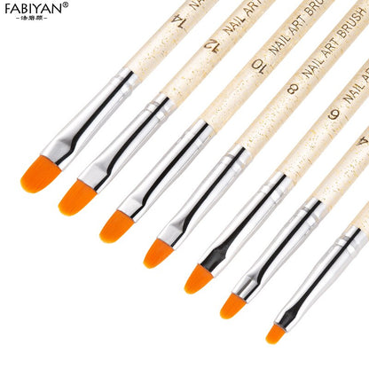 7 Pcs pinceau Professionnel Manucure UV Gel Brosse Stylo Transparent Acrylique Nail Art Peinture