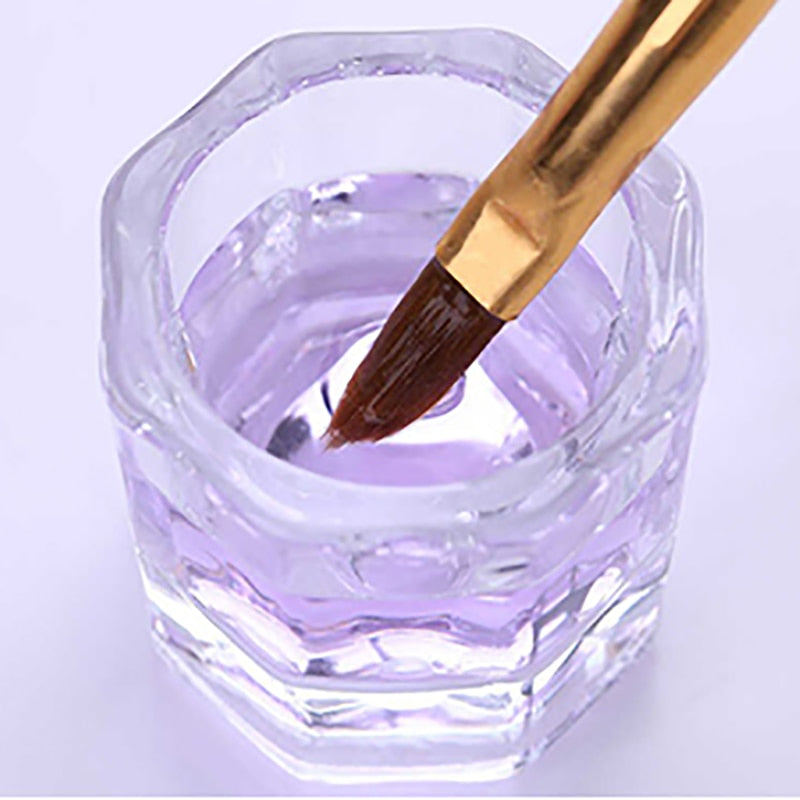 Nail Art Acrylique Liquide Tasse Dappen Plat Conteneur Verre Cristal Tasses Verrerie Outils pour Nail Art Design