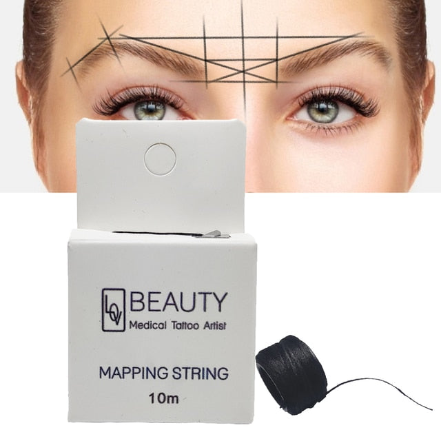 Mapping Pre-ink String for Microblading Eyebow Make Up Dyeing Liners Thread Semi Permanent Positioning Eyebrow Measuring Tool